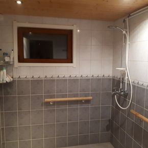 Shower facilities at Villa Mattila